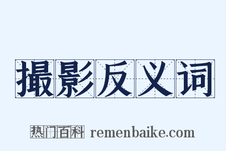 撮影反义词是什么意思的图片